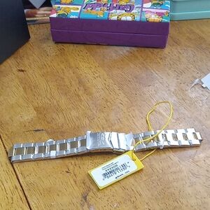Invicta Silver And GoldTone Stainless Steel Watch Bracelet.